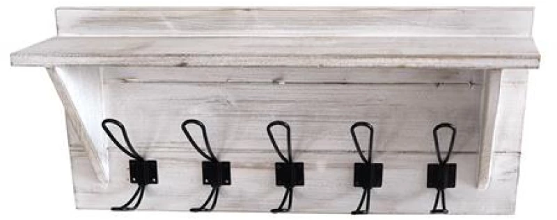 285556 Κρεμαστρα Τοιχου Este Γκρι Ξυλο 61x9.5x25.5cm