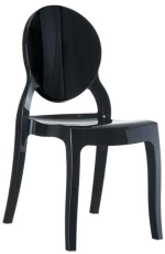 80161 Elizabeth Glossy Black(σ4) Καρεκλα