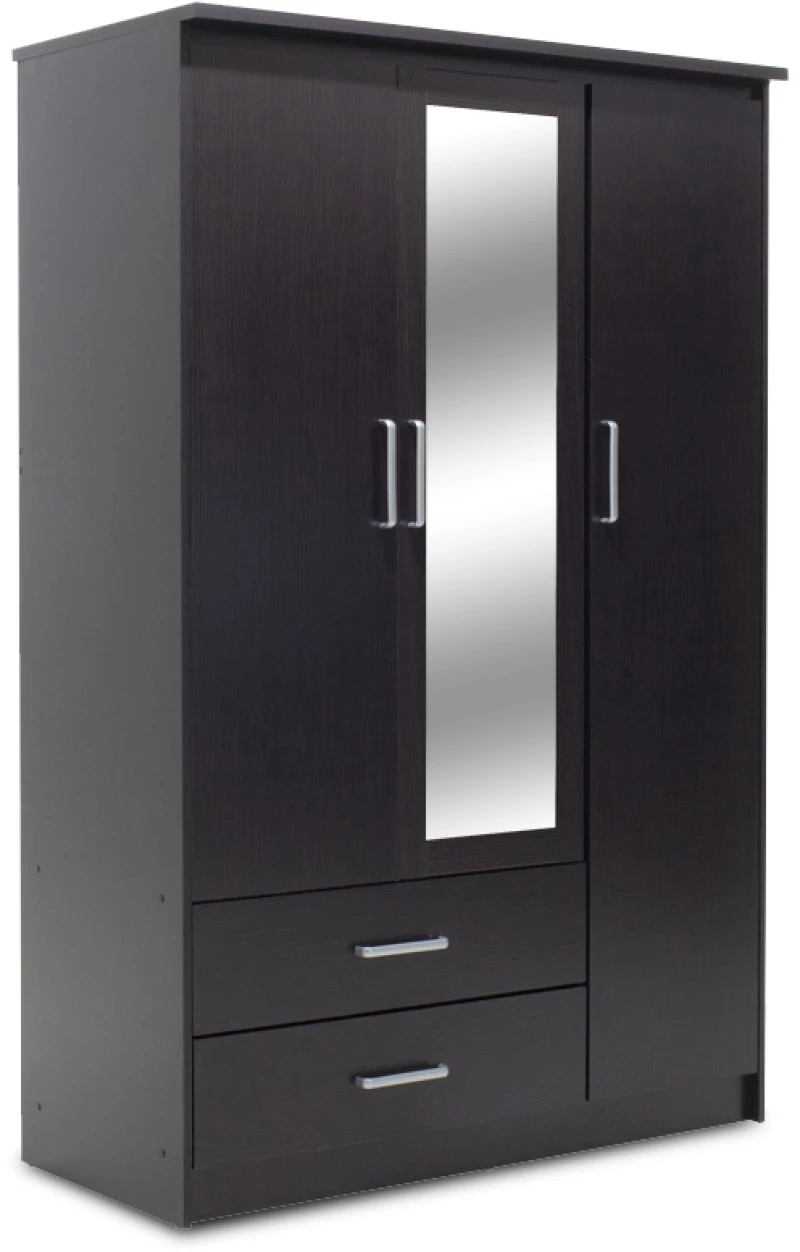 Ντουλάπα Ρούχων Τρίφυλλη Olympus Pakoworld Χρώμα Wenge 120x57x183εκ