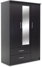 Ντουλάπα Ρούχων Τρίφυλλη Olympus Pakoworld Χρώμα Wenge 120x57x183εκ