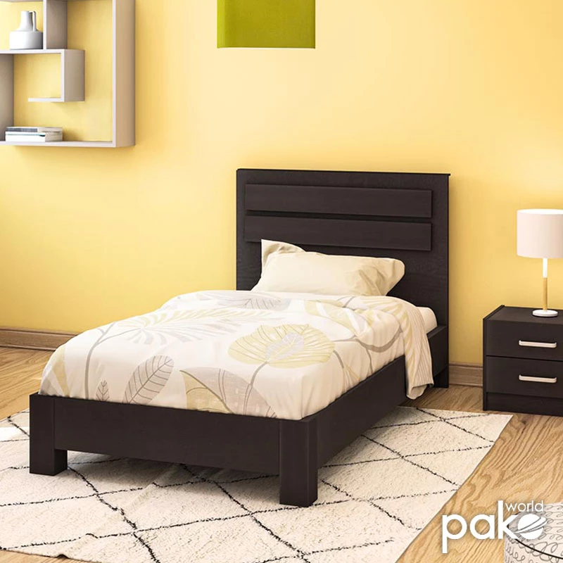 Κρεβάτι Μονό Olympus Pakoworld Σε Χρώμα Wenge 100x200εκ