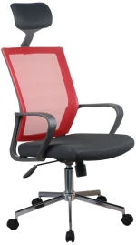 Καρέκλα Γραφείου Φοιβη Κόκκινο/μαύρο Mesh 58x59x116-124.5cm