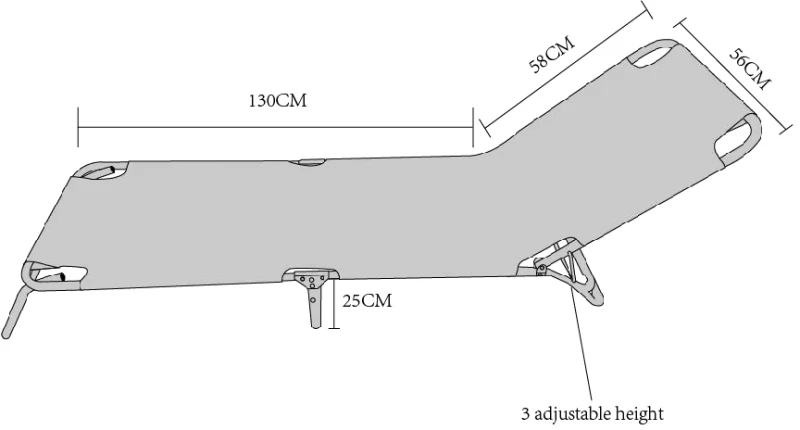 Ξαπλώστρα Παραλίας Μπλε Μέταλλο/ύφασμα 188x57x25cm