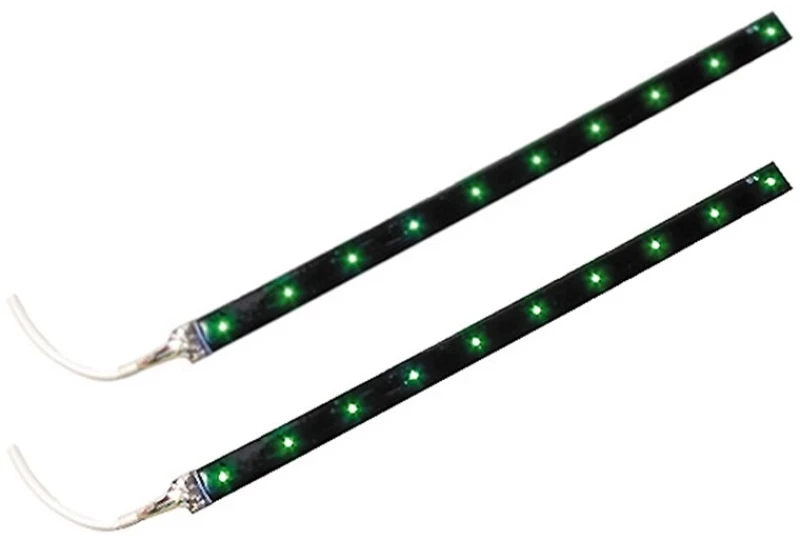 Ταινια Με 15 Led Ευκαμπτη Flex Strip 40 Cm 12v Πρασινο 2τεμ