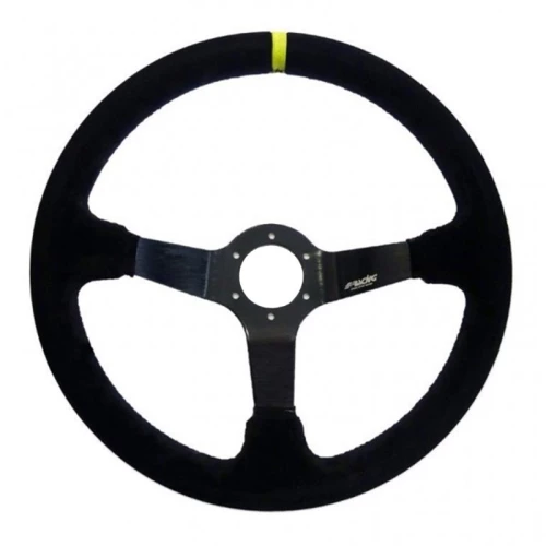 Τιμονι Carrera Τριακτινο 350 Mm/παχοσ 104 Mm/bαθοσ 90 Mm (μαυρο Σουεντ Με Κιτρινη Ριγα)
