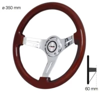 Τιμονι Didier Ξυλινο/χρωμιο Τριλαμο Βαθυ 6cm 350mm