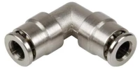 Συνδεσμοσ L-1 Μεταλλικοσ Με Διαμετρο 6 Mm - 25 Bar/kg/cm2 Max Με Γωνια 90 Μοιρων Για Σωληνακια Αερα - 1 Τεμ.