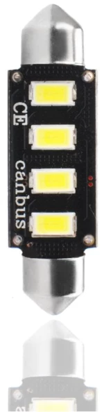 Λαμπακια Πλαφονιερασ C5w/c10w 12v 2w Sv8,5 41mm Can-bus+radiator Led 4xsmd5730 Λευκο 1τεμ. M-tech