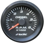 Στροφομετρο Μαυρο Για Diesel 0-6000rpm Πορτοκαλι Φωσ