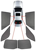 Peugeot 3008 5d 2010+ Κουρτινακια Μαρκε Car Shades - 6 Τεμ.