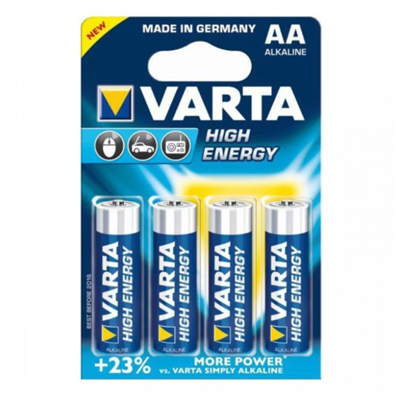 Αλκαλική Μπαταρία Varta Lr6 Aa 1,5 V 2930 Mah High Energy (4 Pcs) Μπλε