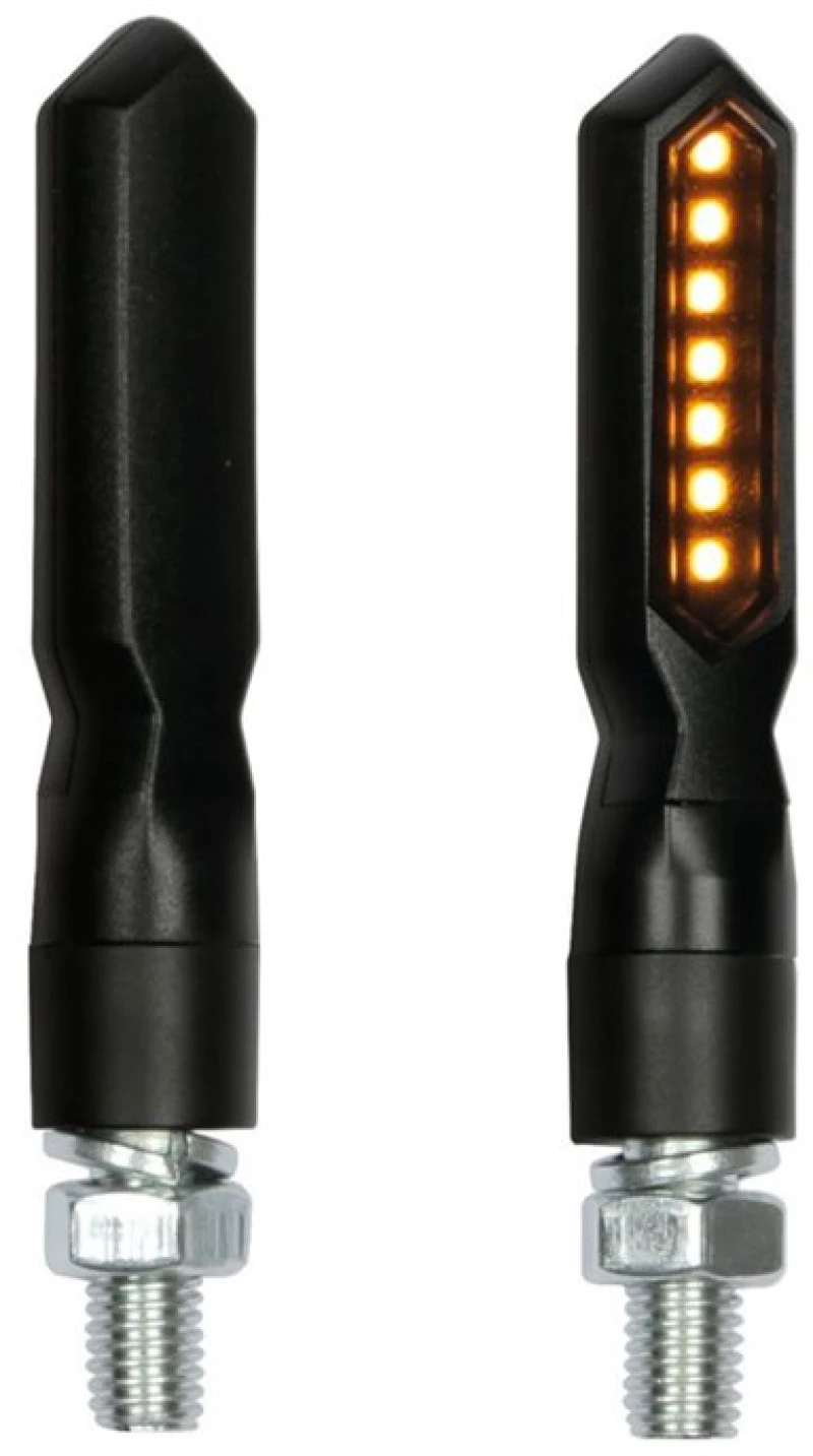 Φλασ Μοτο Piercer Sq 12v Μαυρα Smd Led 75x15mm 2τεμ.