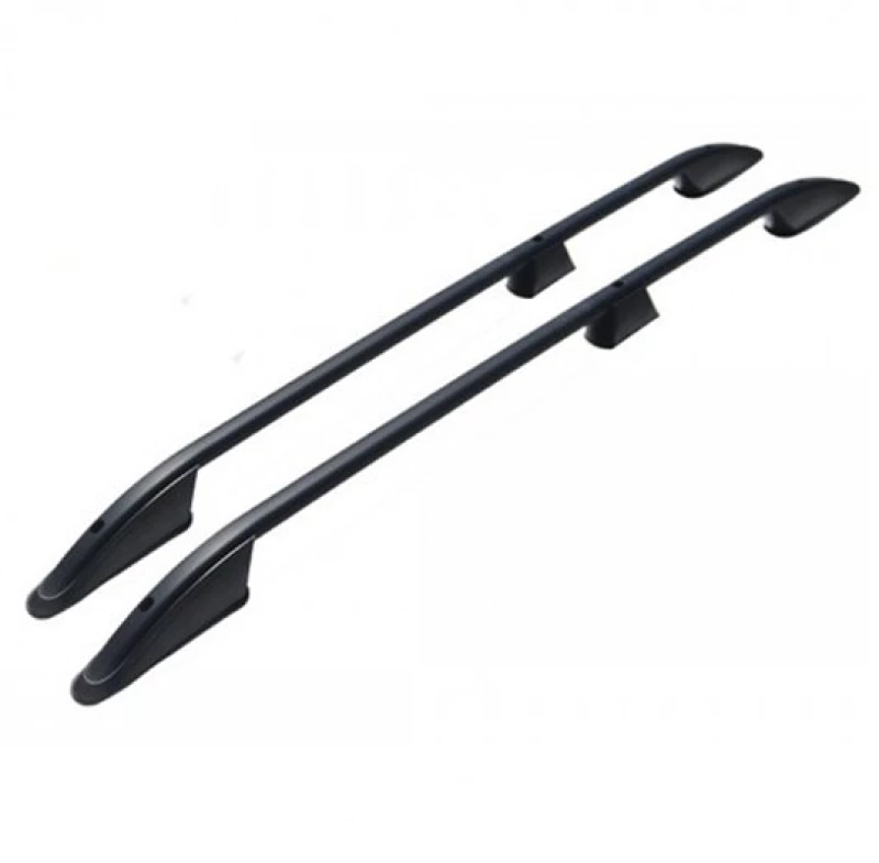 Vw T5 Transporter 2003-2015 (l2) Παραλληλεσ Μπαρεσ Οροφησ Αλουμινιου 2τεμ Μαυρεσ