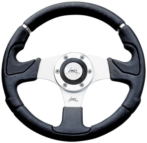 Τιμονι Kobra Evo 320mm Μαυρο/ασημι Κεντρο Luisi