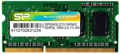 Silicon Power Μνήμη Ddr3l Sodimm , 4gb, 1600mhz, Pc3l-12800, Cl11, 1.35v