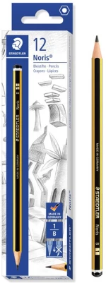 Staedtler Ξύλινο Μολύβι Noris 120-1, Εξάγωνο, B1, 12τμχ
