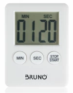 Bruno Χρονόμετρο & Αντίστροφη Μέτρηση Brn-0063, Lcd, Με Μαγνήτη, Λευκό