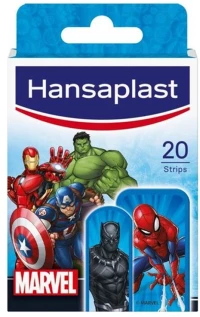 Hansaplast Αυτοκόλλητα Επιθέματα Marvel Για Παιδιά, 2 Μεγέθη, 20τμχ