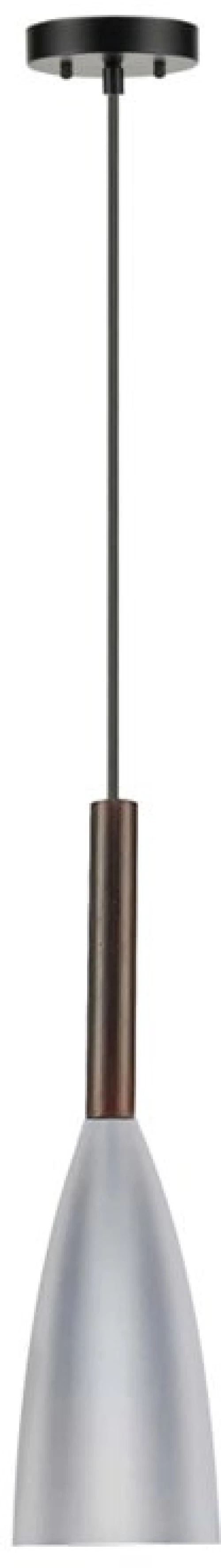 Powertech Φωτιστικό Οροφής Hll-0065, E27, Φ10, Μεταλλικό, Γκρι