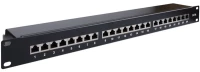 90854 Cat6a Ethernet Patch Panel 24port Stp Black