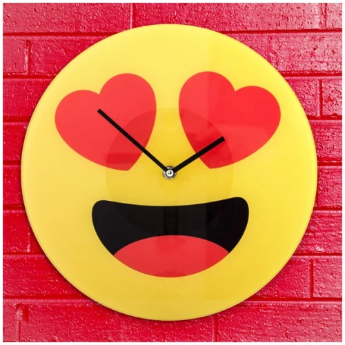 Ρολόι Τοίχου Emoticon Καρδιές