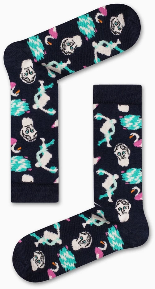 Vtex Socks Unisex Κάλτσες Μαύρες με Αγάλματα