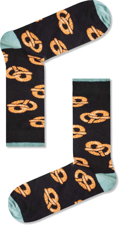 Vtex Socks Unisex Μαύρες Κάλτσες Pretzel