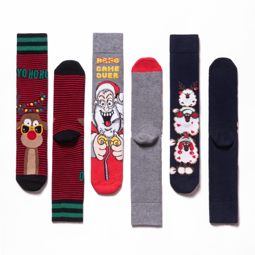 Vtex Socks Χριστουγεννιάτικο Σετ Κάλτσες "Ho..Ho...Ho..Game Over"