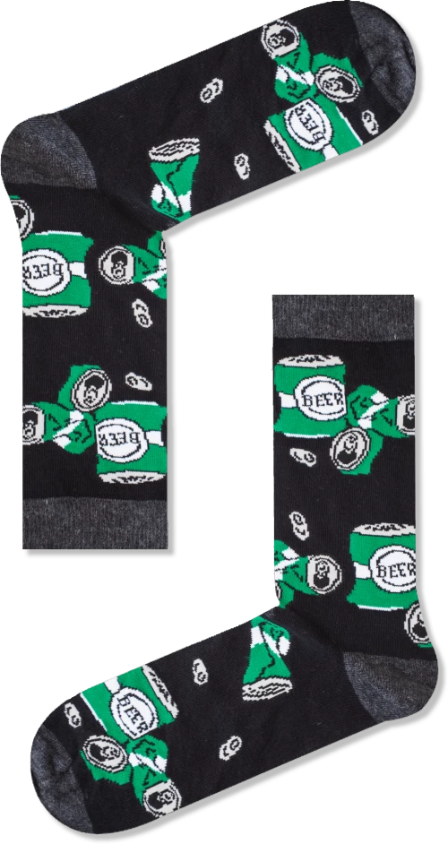 Vtex Socks Ανδρικές κάλτσες Beer Can Πράσινο