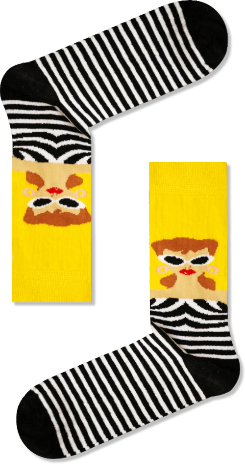 Vtex Socks Γυναικείες Κάλτσες Yellow Diva