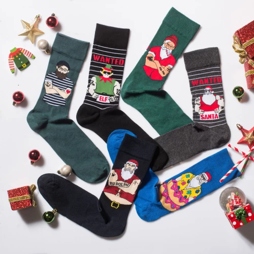 Vtex Socks Χριστουγεννιάτικο Σετ "Santa Wanted"