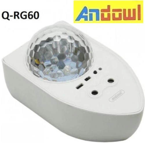 Andowl Q-RG60 Διακοσμητικό Φωτιστικό Led party light Star Projector RGB Σε Λευκό