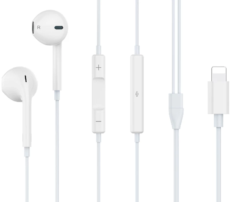 CELEBRAT earphones με μικρόφωνο G17  Lightning  1.2m  λευκά