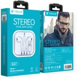 CELEBRAT earphones με μικρόφωνο G17  Lightning  1.2m  λευκά