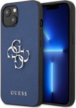 Guess “4G Logo Collection” Hard Case PU Leather Θήκη προστασίας από δερματίνη – iPhone 13 (Μπλε)