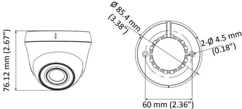 HIKVISION υβριδική κάμερα HiWatch HWT-T120-P  2.8mm  2MP