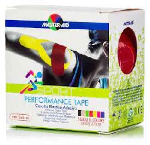 Master Aid | Kinesio Sport Performance Tape |Κόκκινο  Ελαστικό Αυτοκόλλητο Επίθεμα 5x5cm