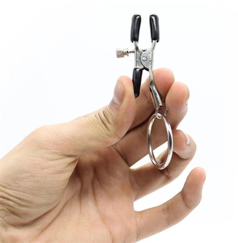 FETISH ADDICT NIPPLE CLAMPS WITH O METAL RING - ΣΦΙΓΚΤΗΡΕΣ ΘΗΛΩΝ ΜΕ ΚΡΙΚΟ