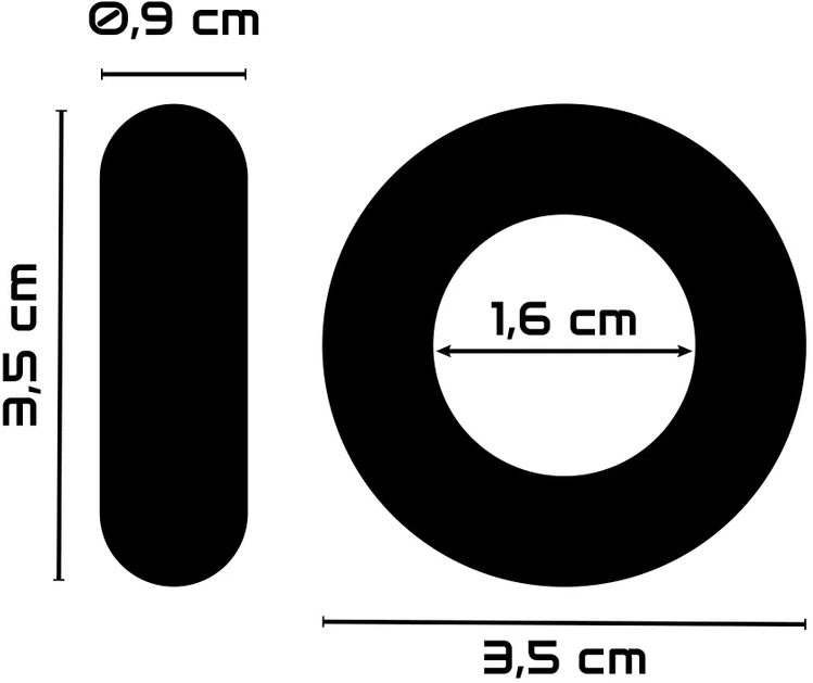 POWERING SUPER FLEXIBLE RESISTANT RING CLEAR 3.5cm