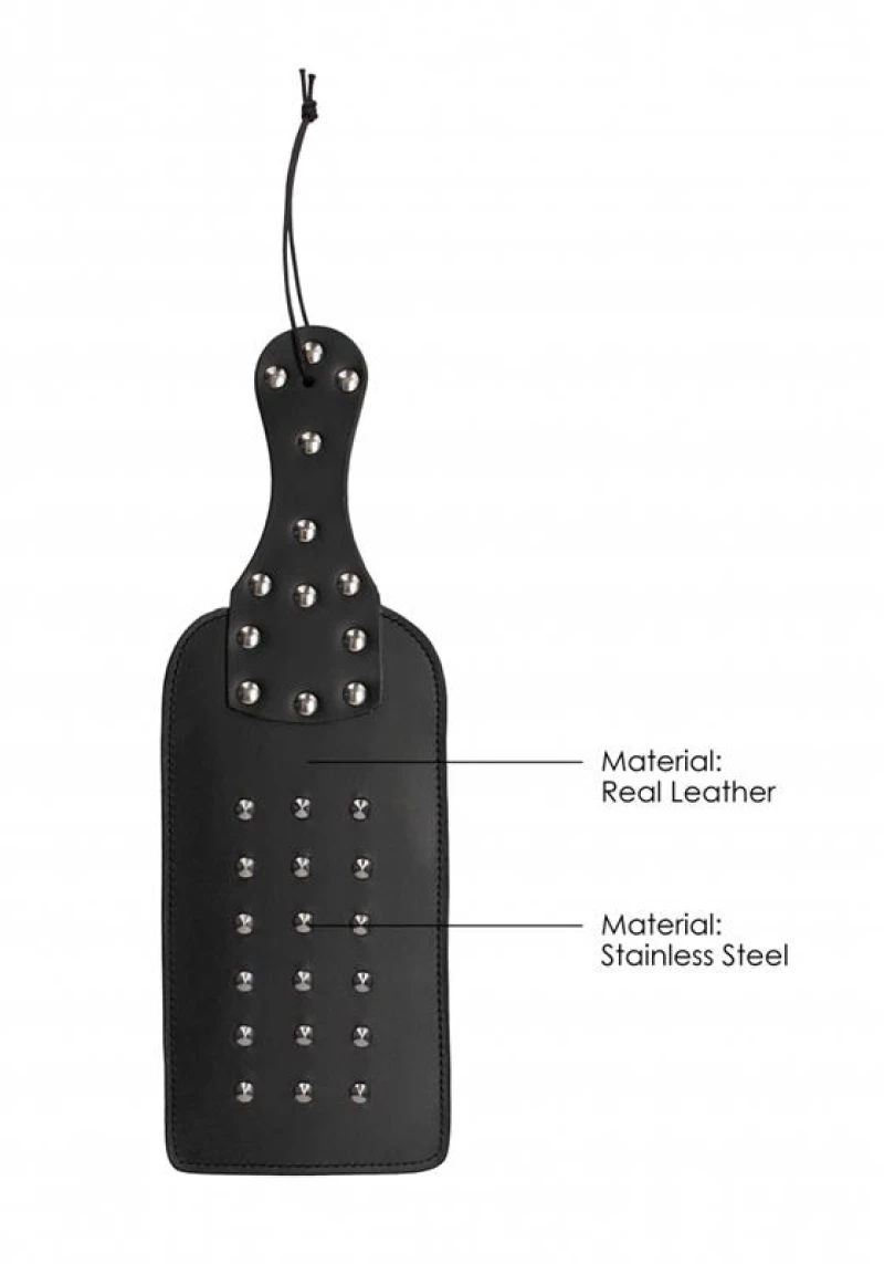 OUCH! STUDDED PADDLE BLACK