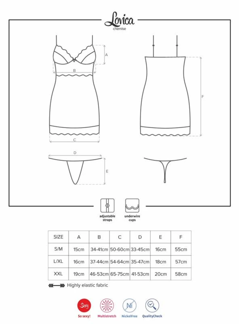 OBSESSIVE LOVICA CHEMISE RED