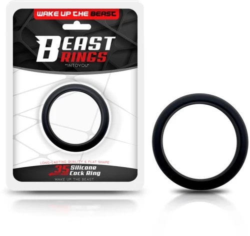 BEAST RINGS COCK RING SOLID SILICONE BLACK 3.5cm