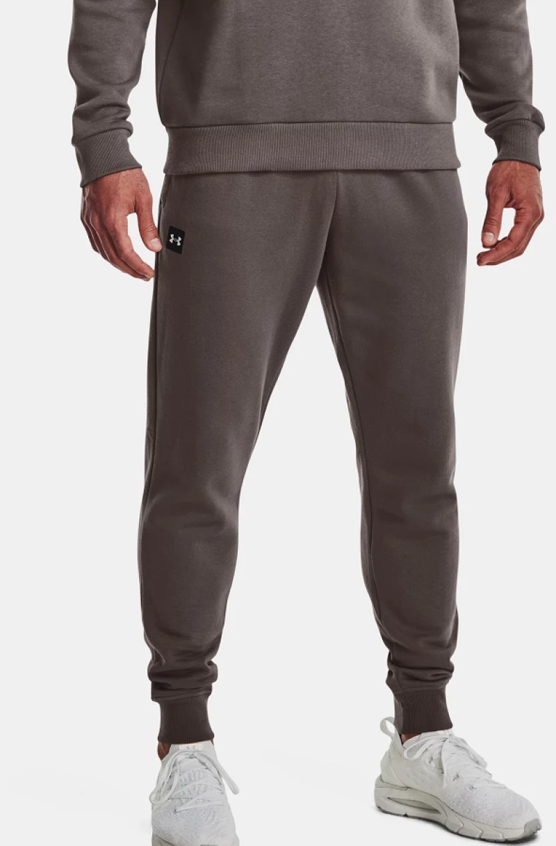 Under Armour Rival Fleece Ανδρική Φόρμα Jogger Fresh Clay (1357128-176)