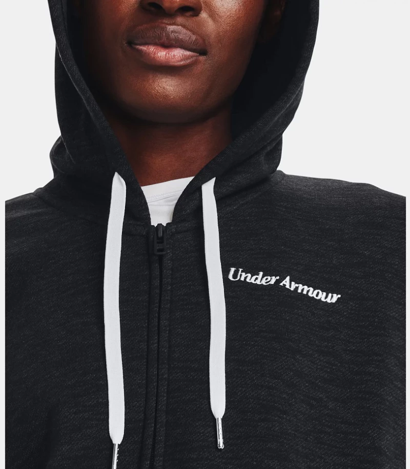 Under Armour Essential Script FZ Γυναικεία Ζακέτα με Κουκούλα (1374106-001)