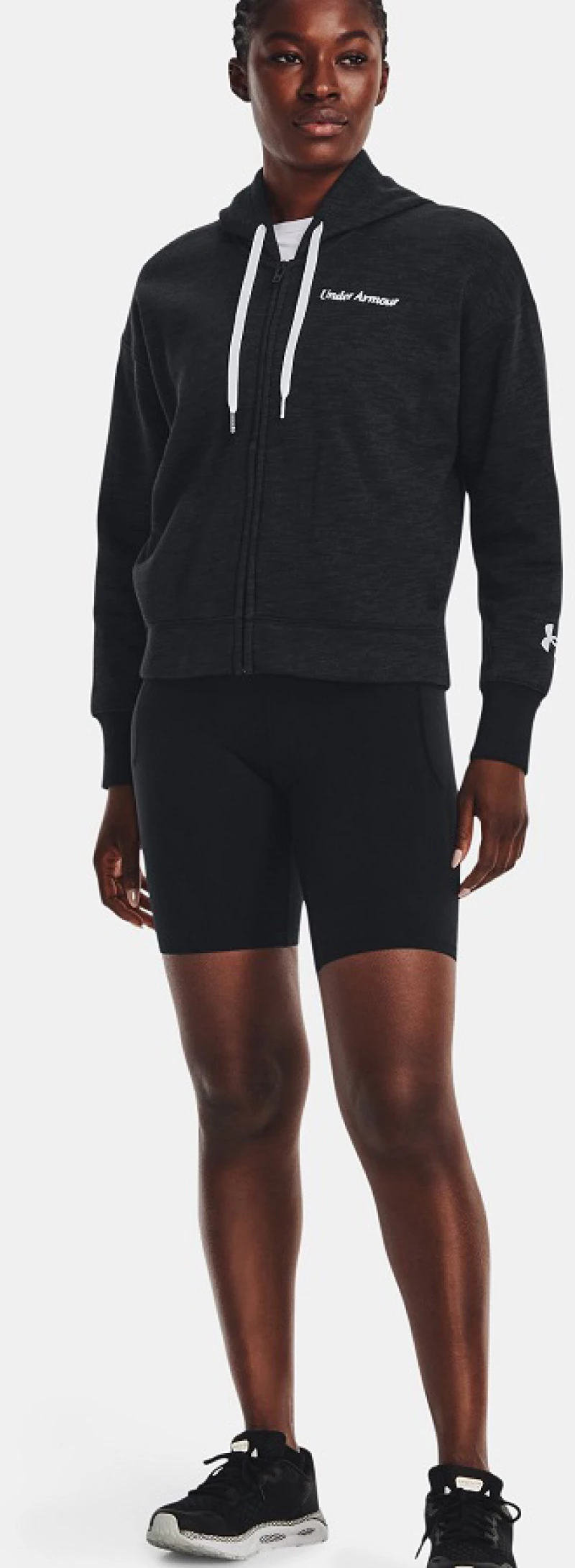 Under Armour Essential Script FZ Γυναικεία Ζακέτα με Κουκούλα (1374106-001)