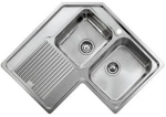 Sanitec Inox Zenith Scratch 11298 Right (83x83) - Γωνιακος Ανοξείδωτος Νεροχύτης