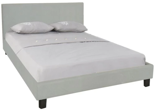 WILTON Κρεβάτι Διπλό για Στρώμα 140x190cm, Ύφασμα Απόχρωση Grey Stone