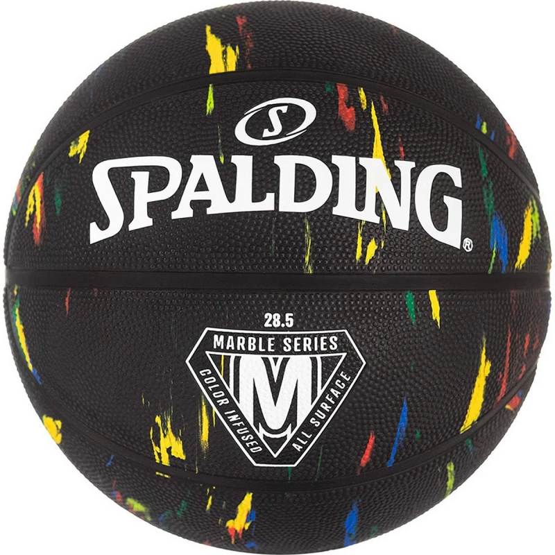 ΜΠΑΛΕΣ | ΜΠΑΛΑΚΙΑ Spalding Marble Series Sz7 Rubber Basketball SPALDING ΜΑΥΡΟ