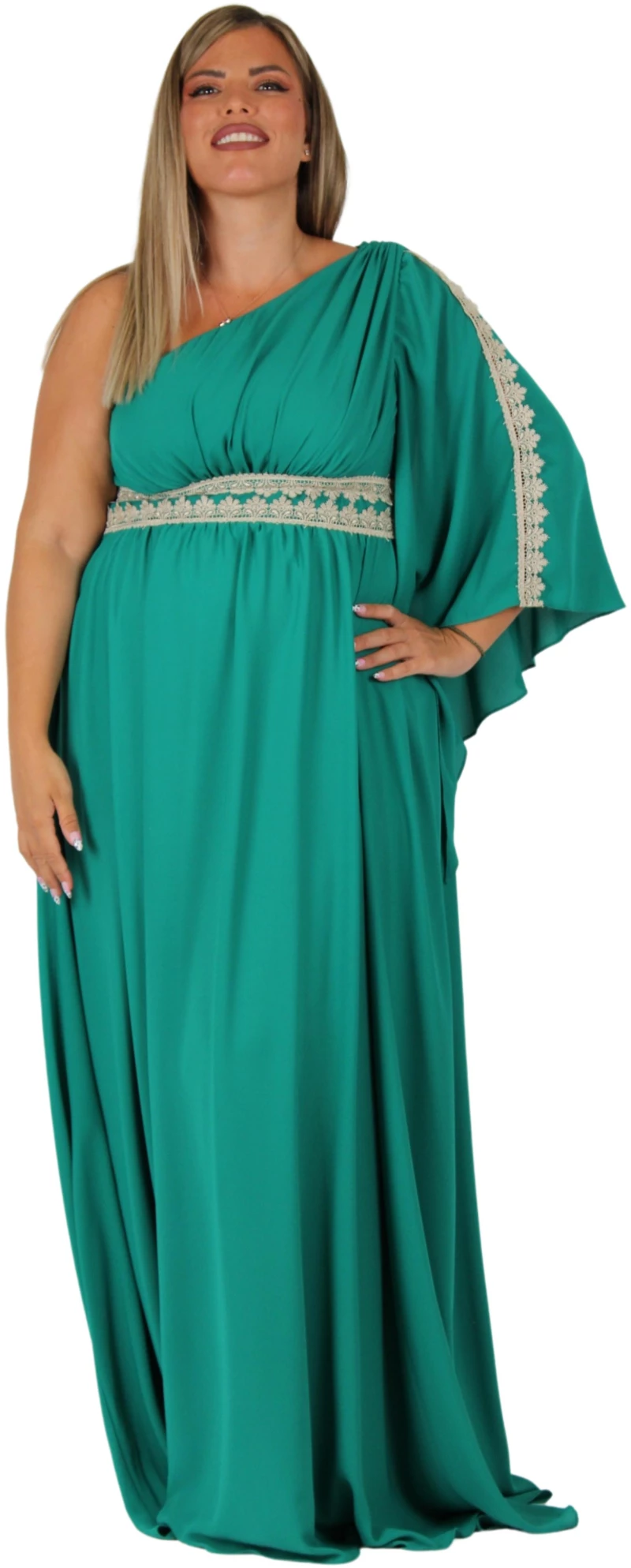 Maxi Φόρεμα Μουσελίνα Green