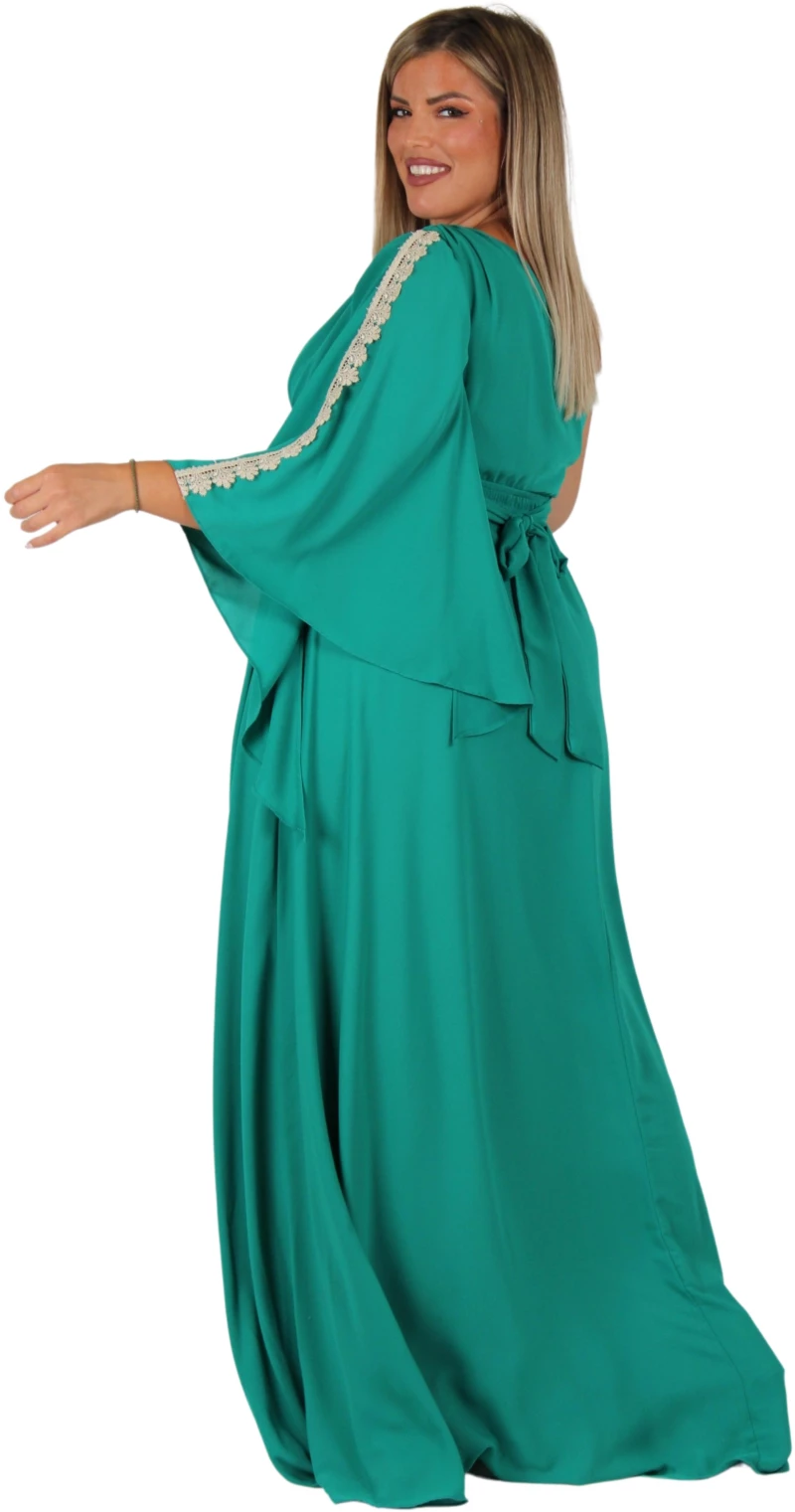 Maxi Φόρεμα Μουσελίνα Green